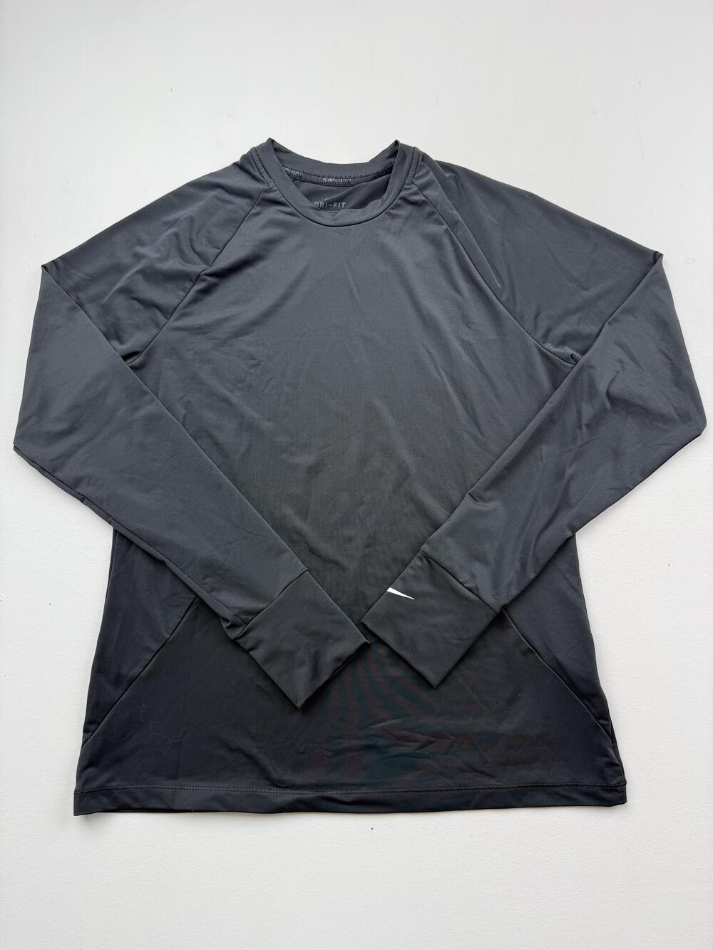 Nike Pro Dri-FIT Shirt Mens Large Black Long Sleeve Raglan Training Performance